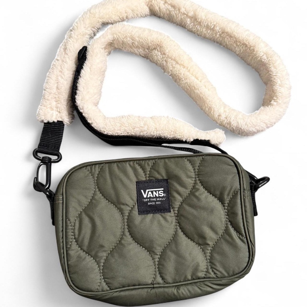 Vans Olive Quilted Crossbody Bag